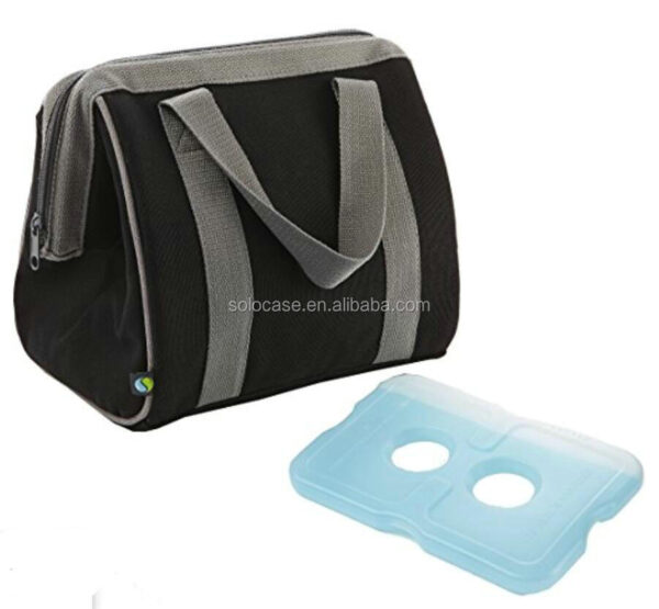 Reusable Waxed Canvas Thermal Insulated Cooler Bag with Handle for Lunches