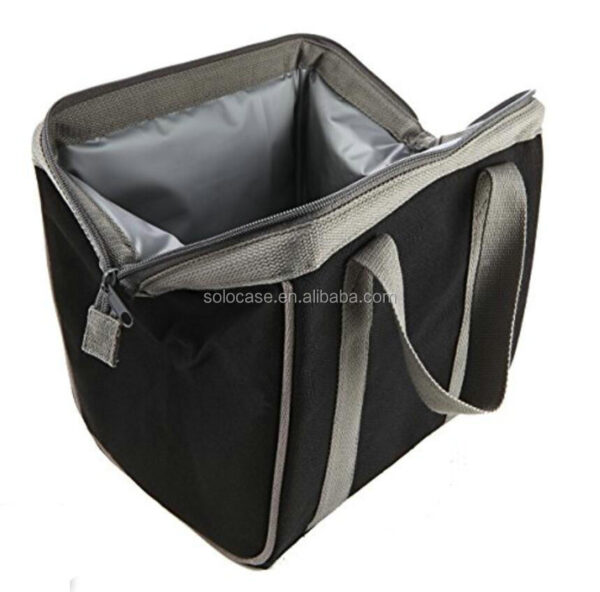 Reusable Waxed Canvas Thermal Insulated Cooler Bag with Handle for Lunches - Image 3