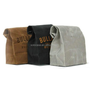 Durable and Waterproof Waxed Canvas Cooler Bag for Lunch Storage