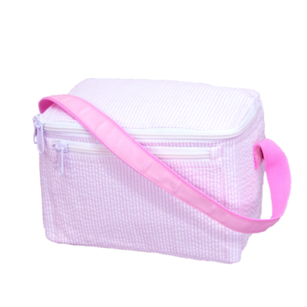 Lightweight Seersucker Cooler Bag for Kids for Lunchbox Storage - Image 3