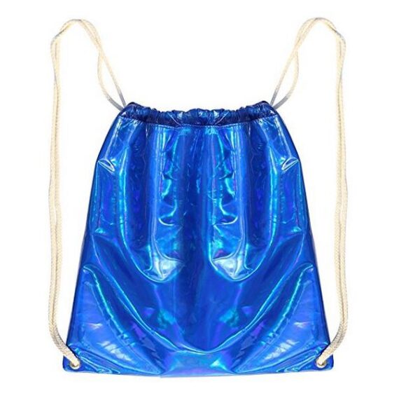 Stylish Hologram Lady Bag Fashionable Laser PU Drawstring Backpack-Cosmetic Cases - صورة 6