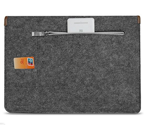 Premium Natural Wool Felt Tablet Sleeve 3-4 mm Thick Laptop Bag & Cover for 13" Devices Natural Premium Product Category - 画像 3