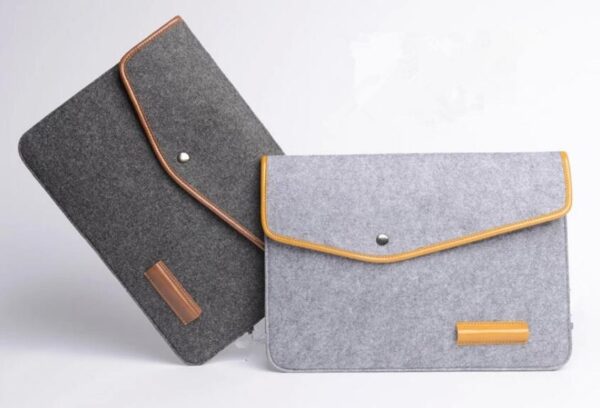 Premium Natural Wool Felt Tablet Sleeve 3-4 mm Thick Laptop Bag & Cover for 13" Devices Natural Premium Product Category - 画像 5
