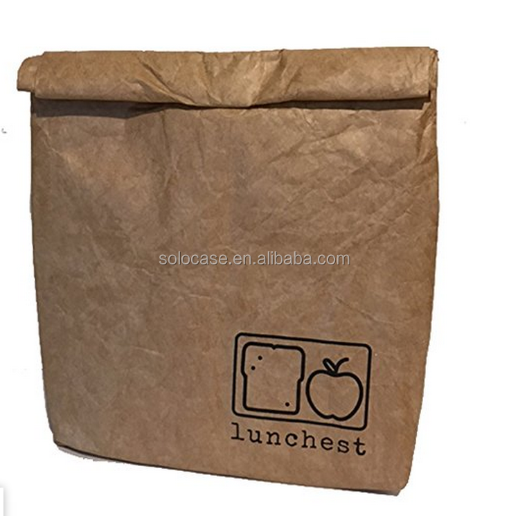 Large Reusable Brown Paper Cooler Bag Sack for Men for Lunches