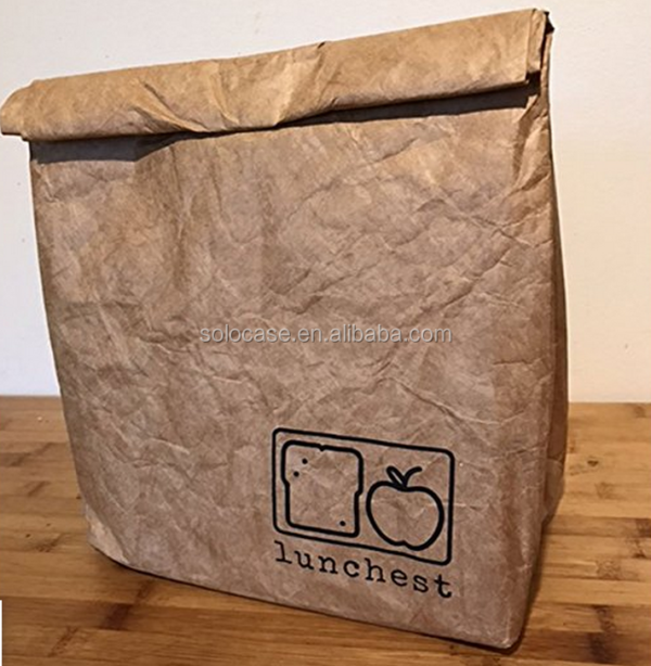 Large Reusable Brown Paper Cooler Bag Sack for Men for Lunches - 画像 2