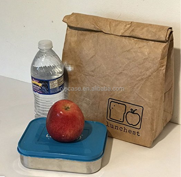 Large Reusable Brown Paper Cooler Bag Sack for Men for Lunches - 画像 4