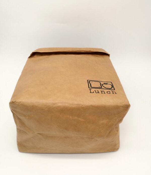 Large Reusable Brown Paper Cooler Bag Sack for Men for Lunches - 画像 6