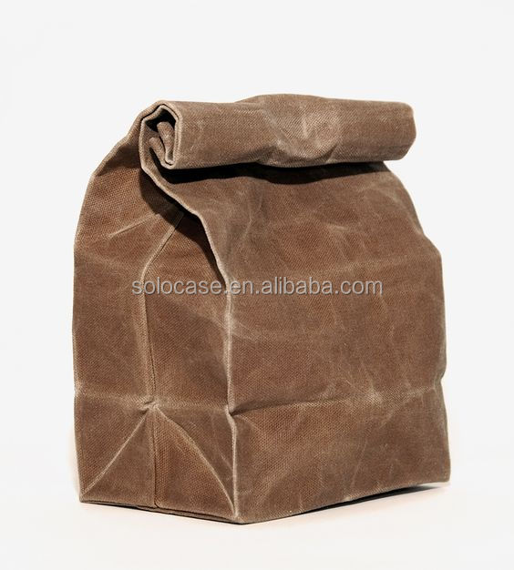 Waxed Canvas Cooler Bag Versatile Lunch Tote