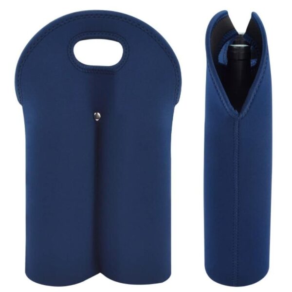 Double Bottle Neoprene Wine Cooler Bag Protective Sleeve Holder for Secure Transport - Bild 4