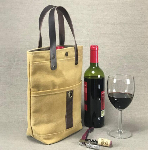 Wine Travel Carrier Cooler Bag for Chilling 2 Bottles of Wine or Champagne - Bild 2