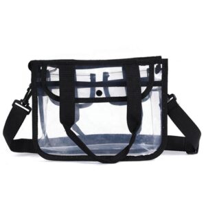 Women's Fashion Transparent Sports Shoulder Tote Bag Clear Messenger Bag