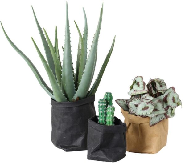 Home Storage Organizer Bin Made of Washable Kraft Paper Durable Shopping Bags for Efficient Home Storage - 画像 2