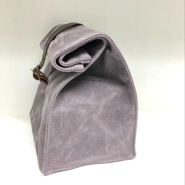 Fashionable Waxed Canvas Cooler Bags for Lunch Storage - Image 2