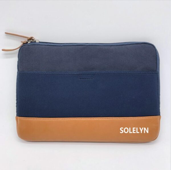 Waterproof Canvas Laptop Sleeve with Comfortable Back Handle Protective Bag Cover for Laptops
