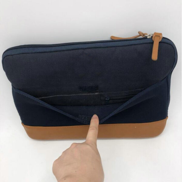 Waterproof Canvas Laptop Sleeve with Comfortable Back Handle Protective Bag Cover for Laptops - 画像 5