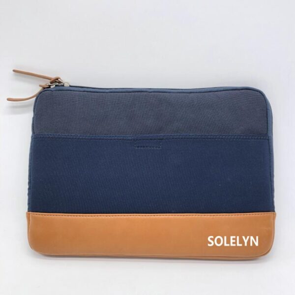 Waterproof Canvas Laptop Sleeve with Comfortable Back Handle Protective Bag Cover for Laptops - 画像 6