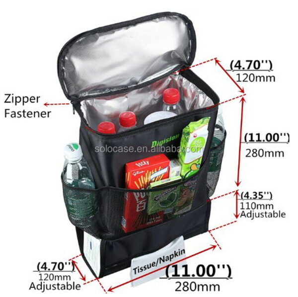 Car Back Seat Organizer Cooler Bag - Image 3