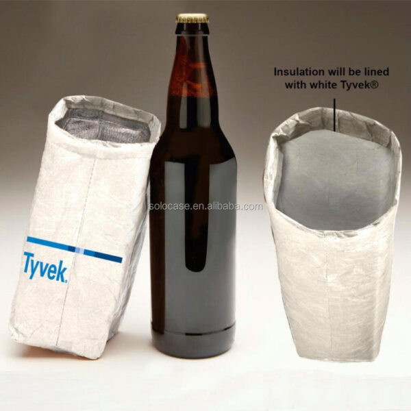 Insulated Tyvek Paper Beer Bottle Cooler Bag - Image 6