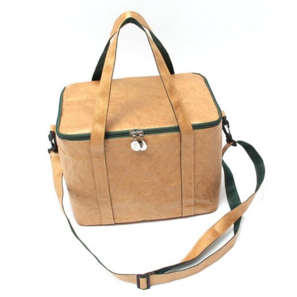 Reusable Tyvek Paper Lunch Cooler Bag with Shoulder Strap Eco-Friendly Reusable Cooler Bags - Image 3