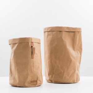 Washable Kraft Paper Storage Basket Reusable Storage Bins for Toys and Clothes Special Purpose Bags & ケース