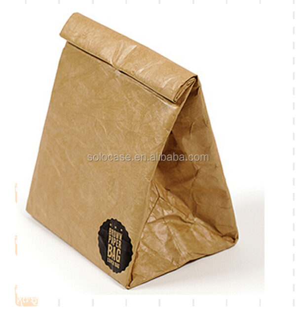 Eco-Friendly Reusable Brown Paper Lunch Bag for Sandwiches and Cooler Storage - Bild 2