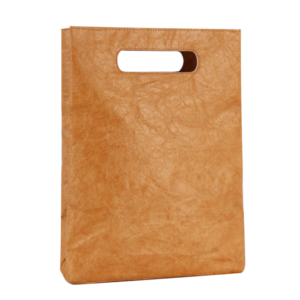 Ultra-Light Tyvek Paper Cooler Bag with Diecut Handle Waterproof Lunch Tote