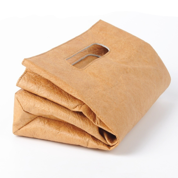 Ultra-Light Tyvek Paper Cooler Bag with Diecut Handle Waterproof Lunch Tote - Bild 5