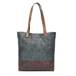 Women's Waxedproof Waxed Canvas Market Tote Bag Stylish Eco-Friendly Shopping accessory