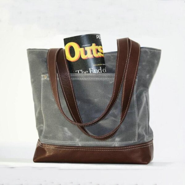 Women's Waxedproof Waxed Canvas Market Tote Bag Stylish Eco-Friendly Shopping accessory - 画像 6
