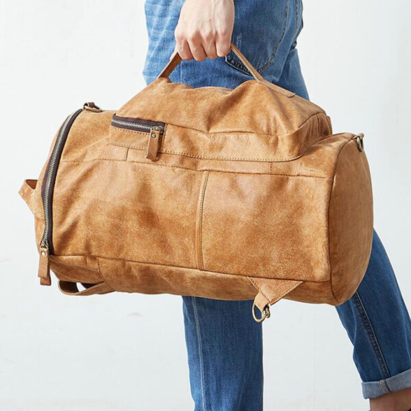 Vintage Waxed Canvas Backpack Women's Casual Rucksack Convertible Backpack - Bild 3
