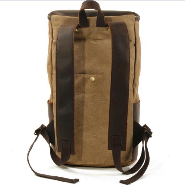 Vintage Waxed Canvas Backpack Women's Casual Rucksack Convertible Backpack - Bild 5