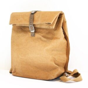 Women's Recycled Kraft Paper Travel Backpack Waterproof and Washable