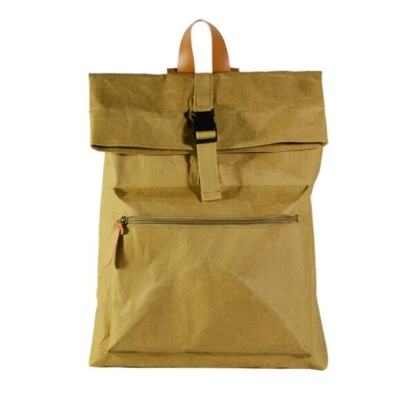 Women's Recycled Kraft Paper Travel Backpack Waterproof and Washable - Image 2