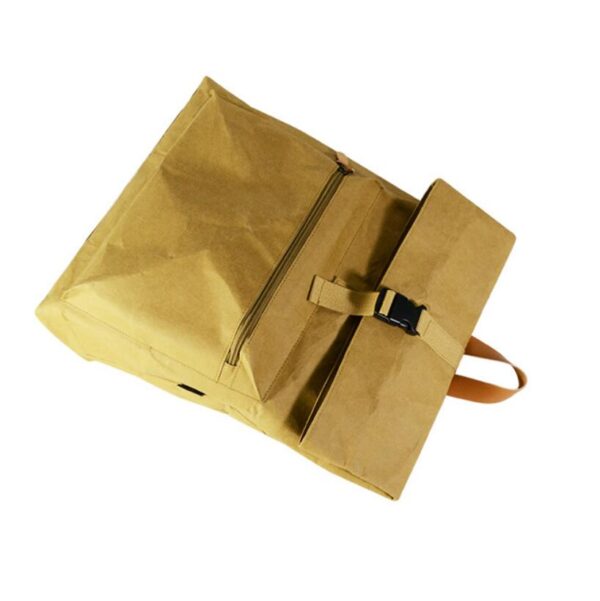 Women's Recycled Kraft Paper Travel Backpack Waterproof and Washable - Image 4