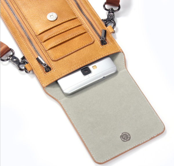 Roomy Small Cell Phone Wallet Shoulder Clutch Purse Leather Special Purpose Bag & Case - 画像 5
