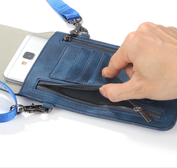 Roomy Small Cell Phone Wallet Shoulder Clutch Purse Leather Special Purpose Bag & Case - 画像 6