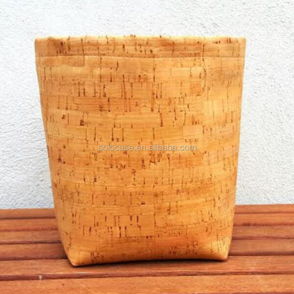Rustic Style Planter Storage Organiser Basket Cork Leather Material Special Purpose Bags & Cases - Image 4