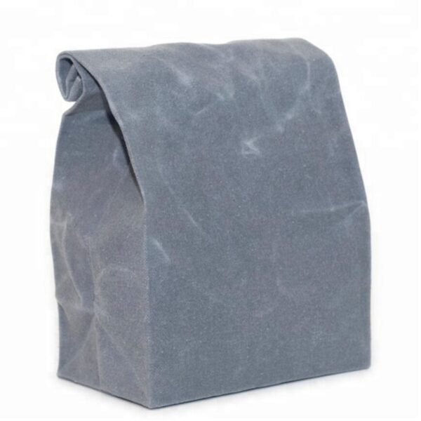 Waterproof Waxed Canvas Cooler Bag for Lunch Storage and Transportation - 画像 2