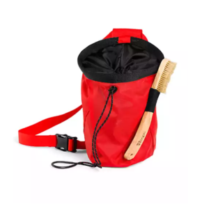 Travel Bag with Cinch Closure and Buckled Webbing Belt Chalk Color