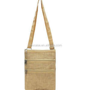 Women's Upcycle Burlap Messenger Bag