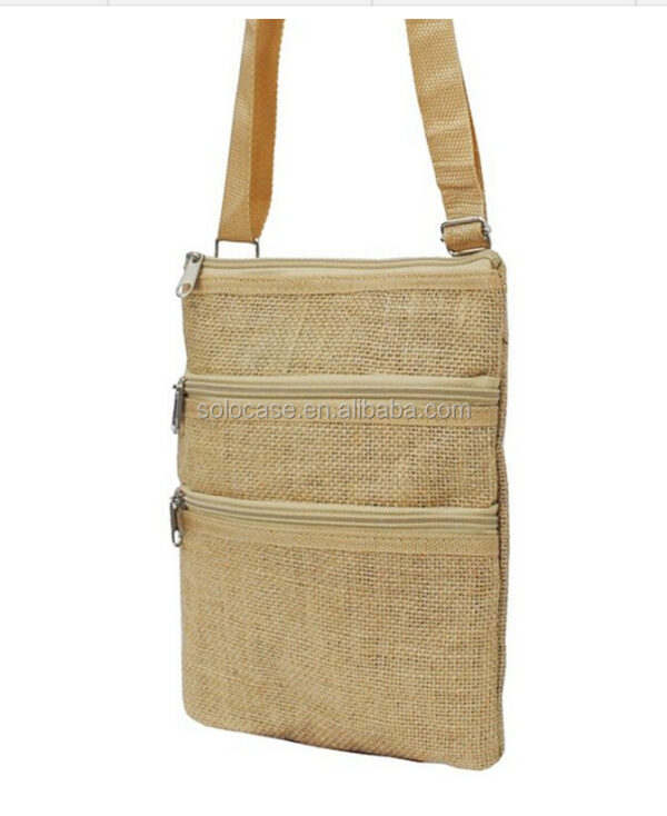 Women's Upcycle Burlap Messenger Bag - Bild 2