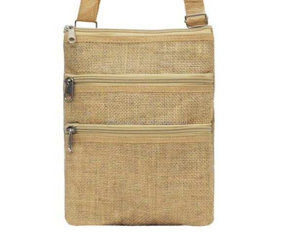 Women's Upcycle Burlap Messenger Bag - Bild 3