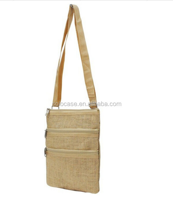Women's Upcycle Burlap Messenger Bag - Bild 4