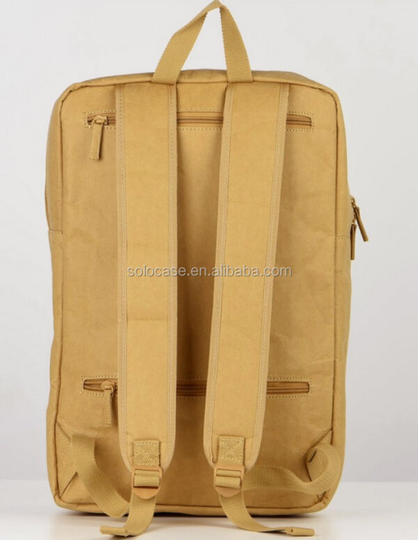 Urban Eco-Friendly Vegan Ecobag Rucksack Unisex Washable Brown Laptop Backpack with Streetstyle for Men and Women - Image 2
