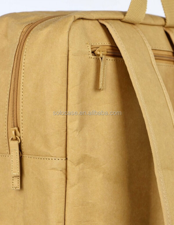 Urban Eco-Friendly Vegan Ecobag Rucksack Unisex Washable Brown Laptop Backpack with Streetstyle for Men and Women - Image 3