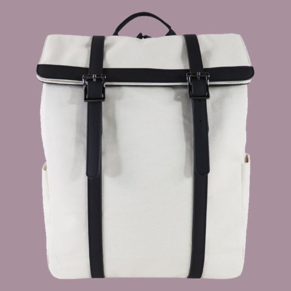 Casual Sports Backpack with Slim-Profiled Roll-Top Design Adjustable Hook-Strap Closure - Image 6