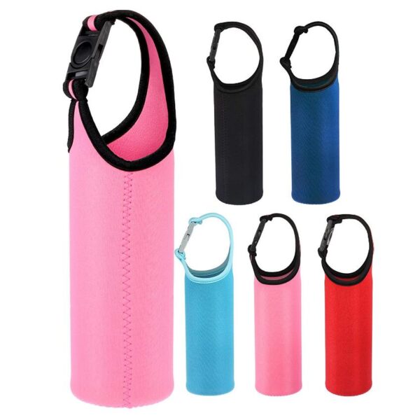 Neoprene Glass Water Bottle Carrier Protective Travel Thermoses Coffee Holder Bag Cooler Bags - Bild 3