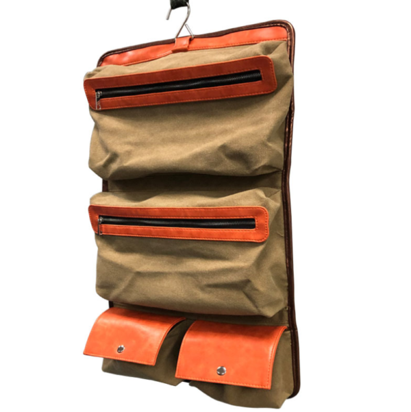 Men's Leather and Waxed Canvas Rolled for Toiletry Bag Cosmetic Bags & Fälle - Bild 3