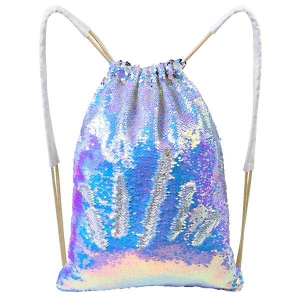 Kids Reversible Sequin Drawstring Backpack Fabric with Sequins on Both Sides - Bild 2