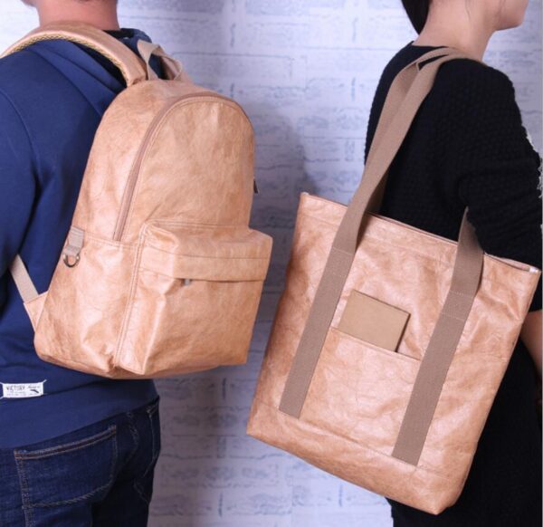 Lightweight Eco-Friendly Women's Backpack Washable Paper with Custom Logo Recycled Material - Bild 6